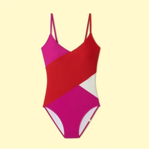 Summersalt Red and Pink One Piece Swimsuit - Picture 1 of 10